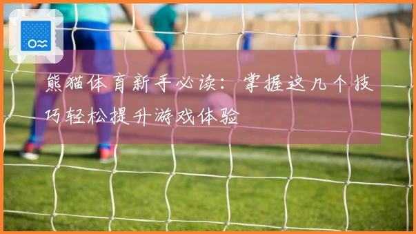 熊猫体育新手必读：掌握这几个技巧轻松提升游戏体验